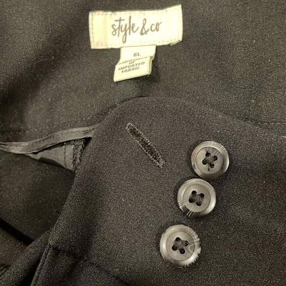 Classic Black Wide Leg Dress Slacks. Size 6Tall - Picture 2 of 2